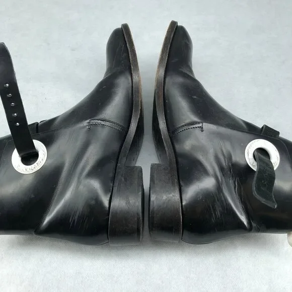 Acne Studios Women’s Black Leather Ankle Boots Size 37 - Picture 8 of 10